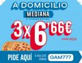 3 Pizzas medianas 6,66€ c/u